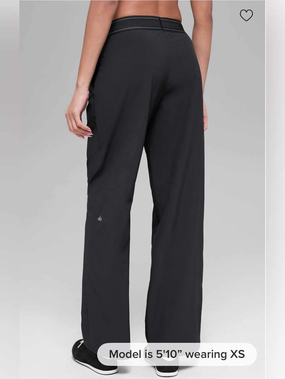 ALO Yoga Wide Leg High-Rise (Long) Pants in Black - Picture 2 of 7